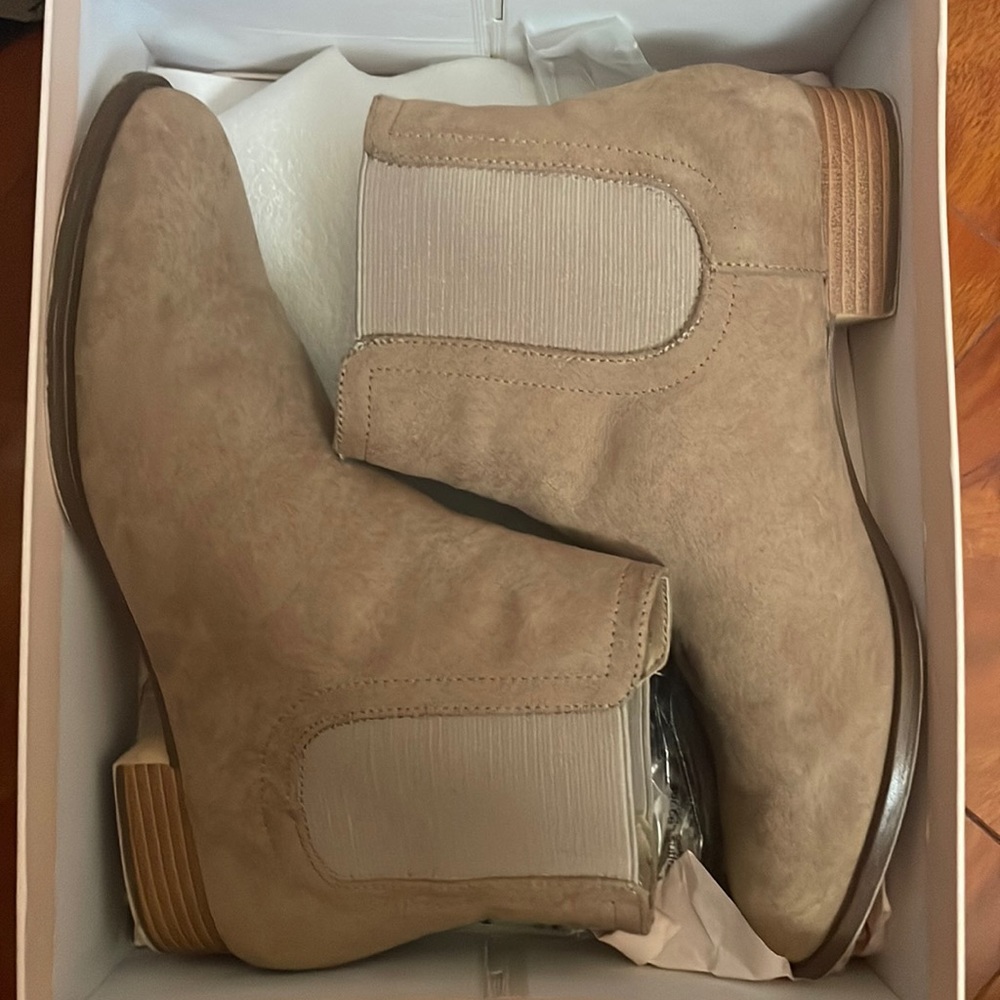 JustFab flat booties
